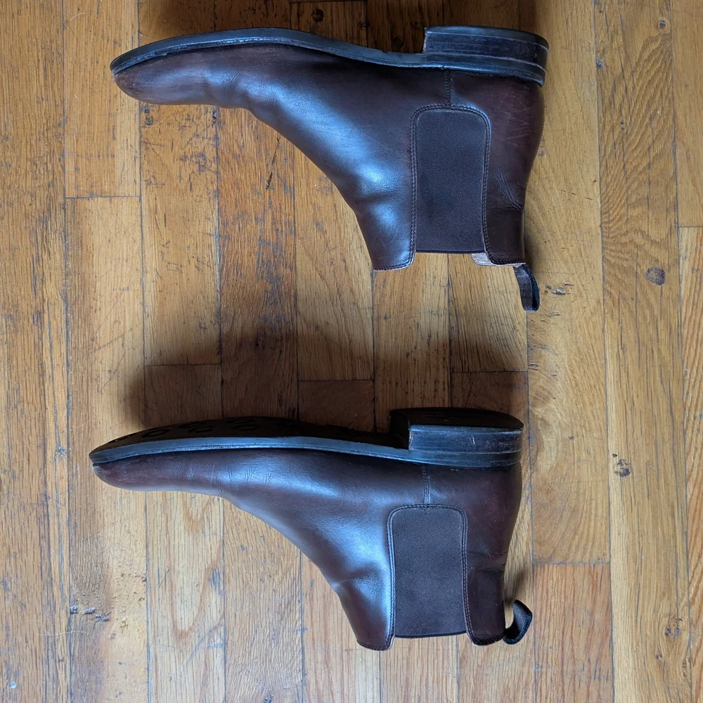 Men's Brown Leather Chelsea Boots - Classic Slip-On Style